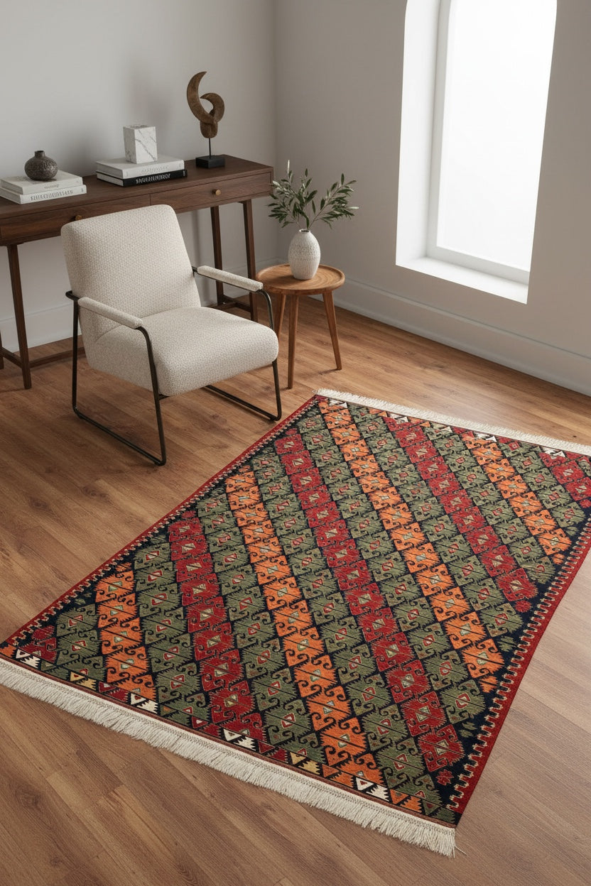 Antik Süper İnce El Dokuma Kilim