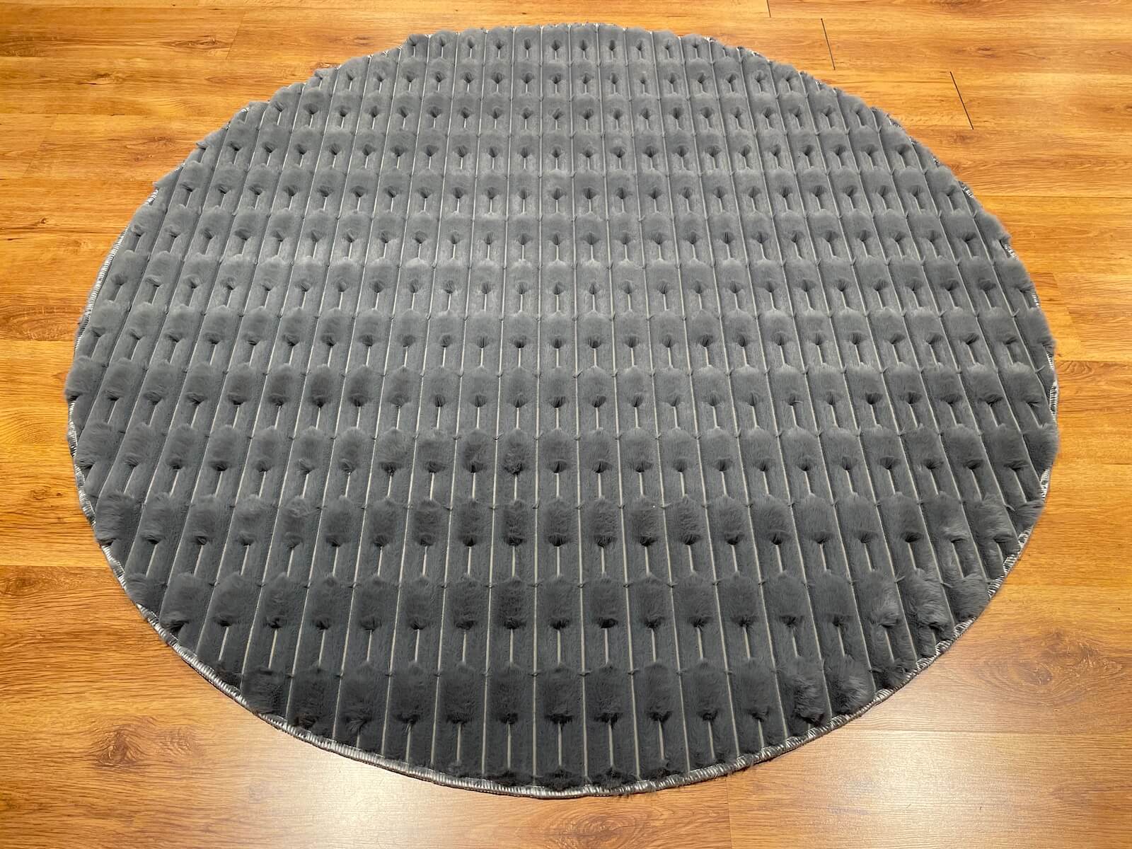 Bella Antrasit Yuvarlak Peluş Halı