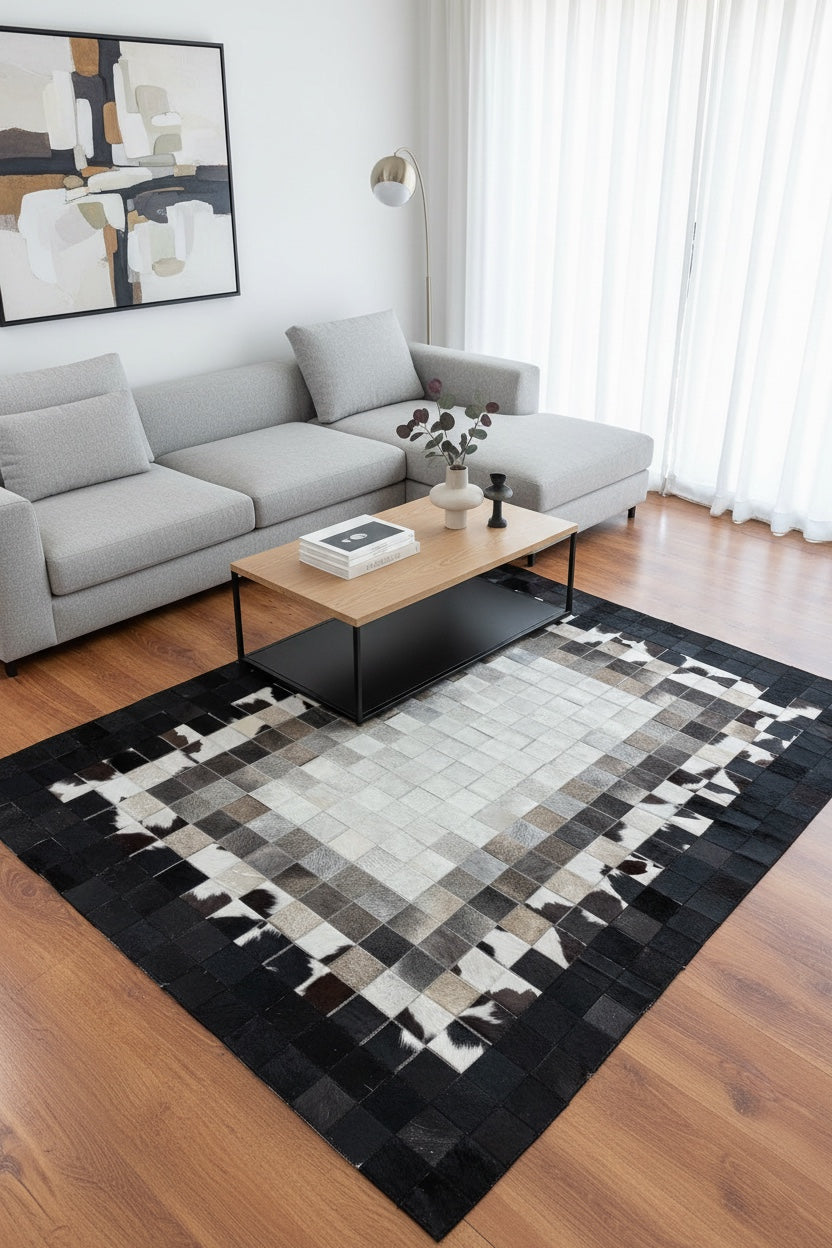 Patchwork Orijinal Deri Halı