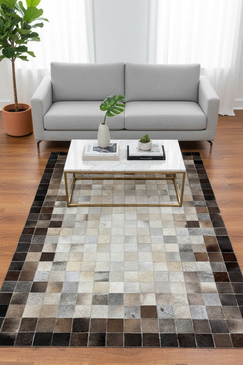 Patchwork Orijinal Deri Halı