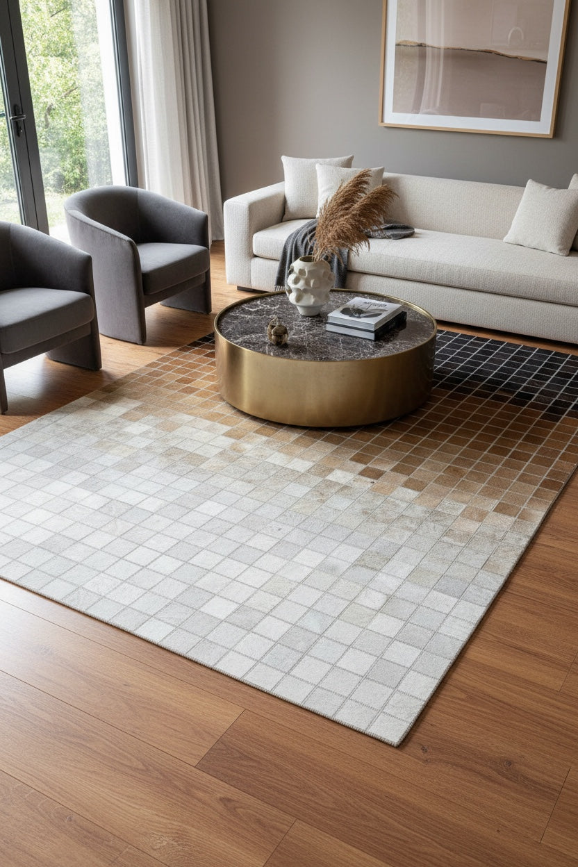 Patchwork Orijinal Deri Halı