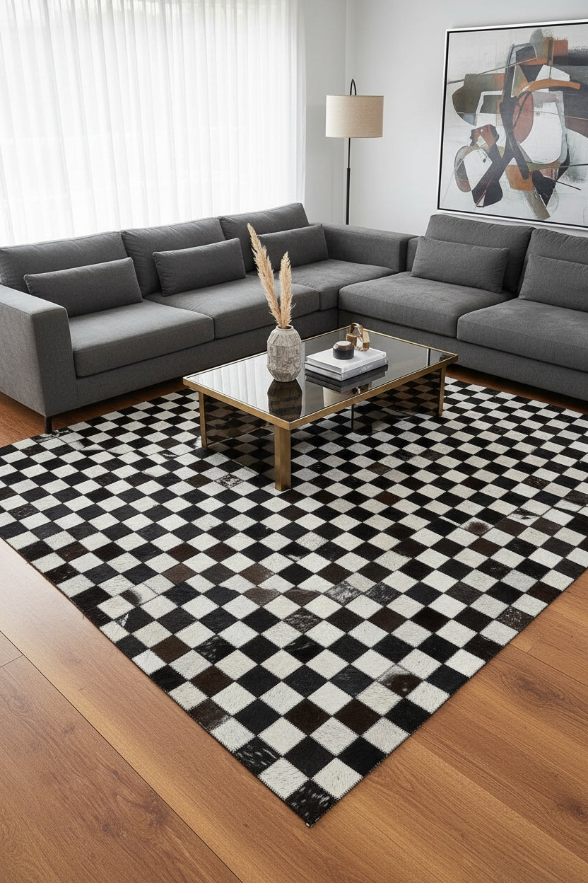 Patchwork Orijinal Deri Halı