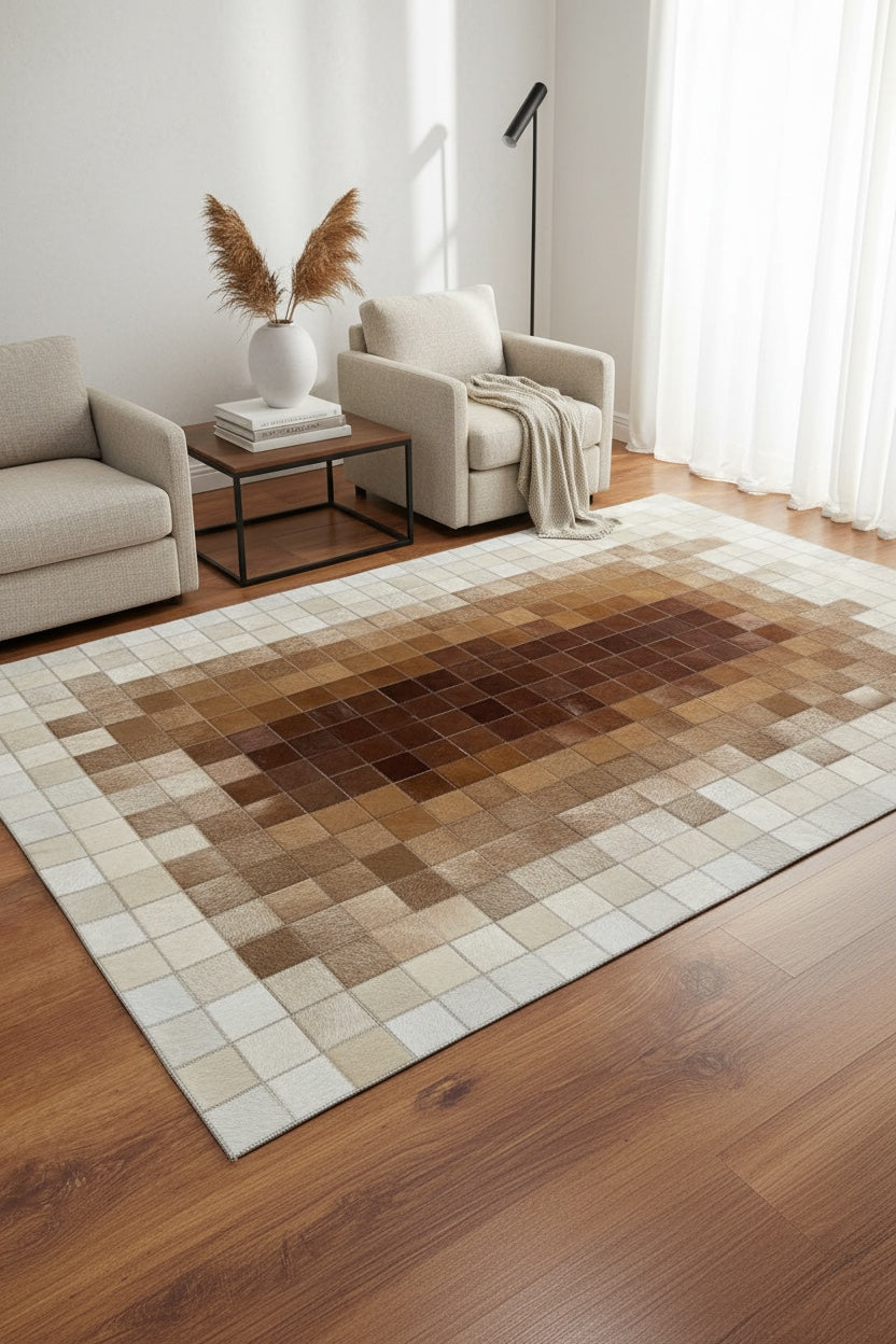 Patchwork Orijinal Deri Halı