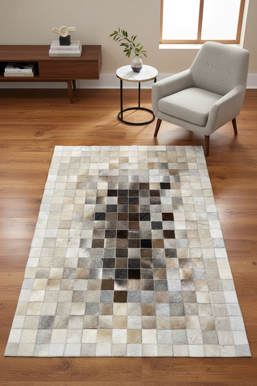 Patchwork Orijinal Deri Halı