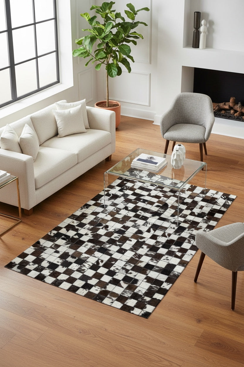 Patchwork Orijinal Deri Halı