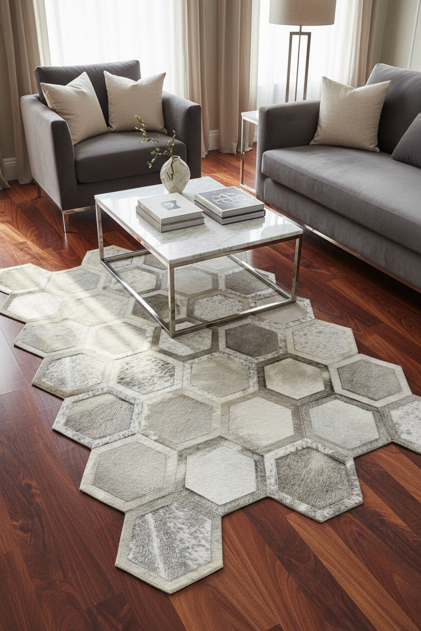 Patchwork Orijinal Deri Halı