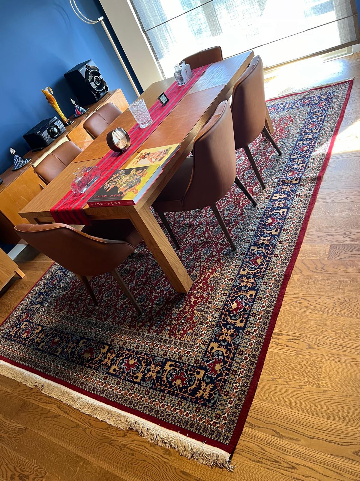 Hereke Kırmızı Lacivert El Dokuma Halı