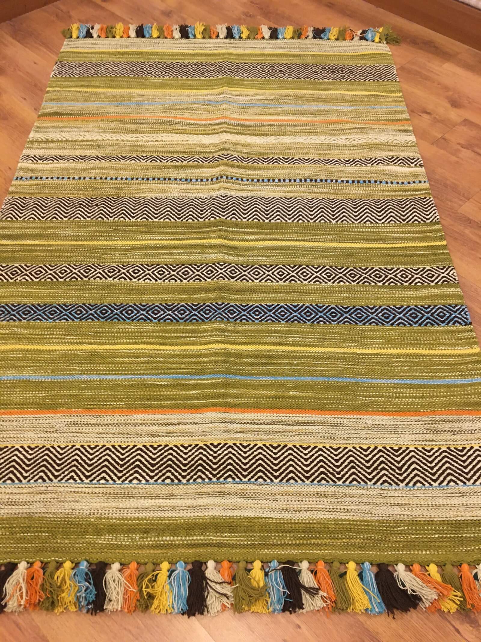 İskandinav Kilim 02 Yeşil