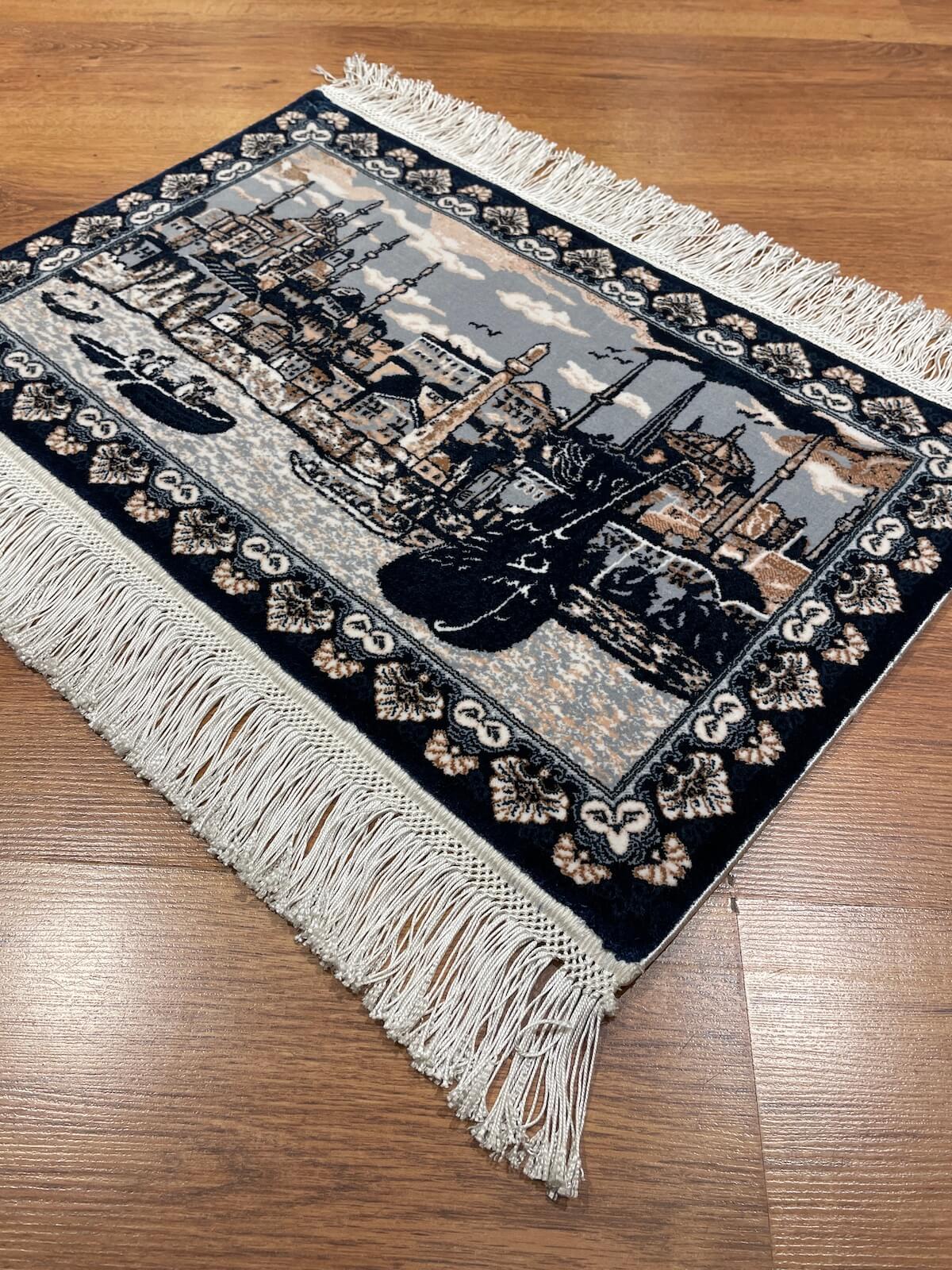 İstanbul Temalı Tablo Bambu Halı