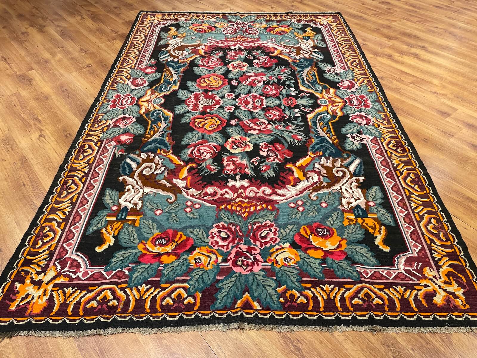 Orijinal Eski Karabağ El Dokuma Kilim