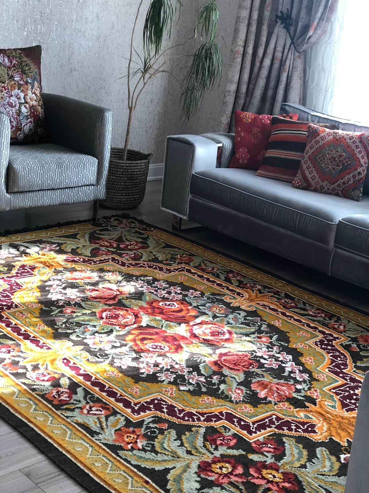 Orijinal Eski Karabağ El Dokuma Kilim