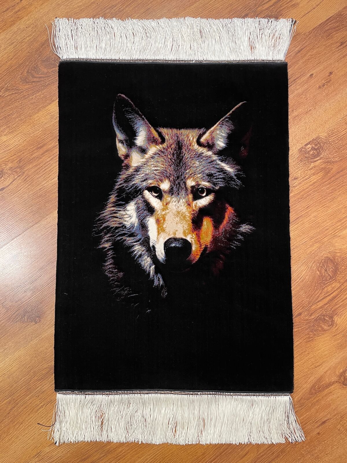 Kurt Desenli Tablo Bambu Halı