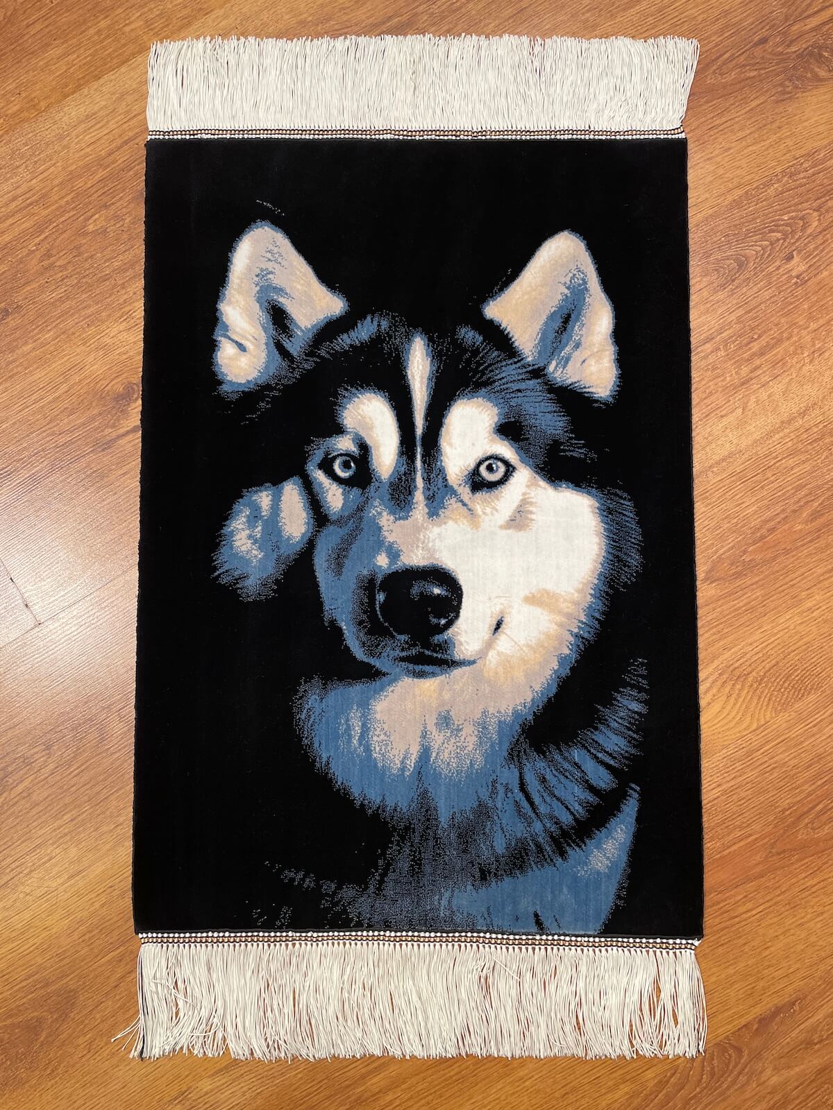 Kurt Desenli Tablo Bambu Halı