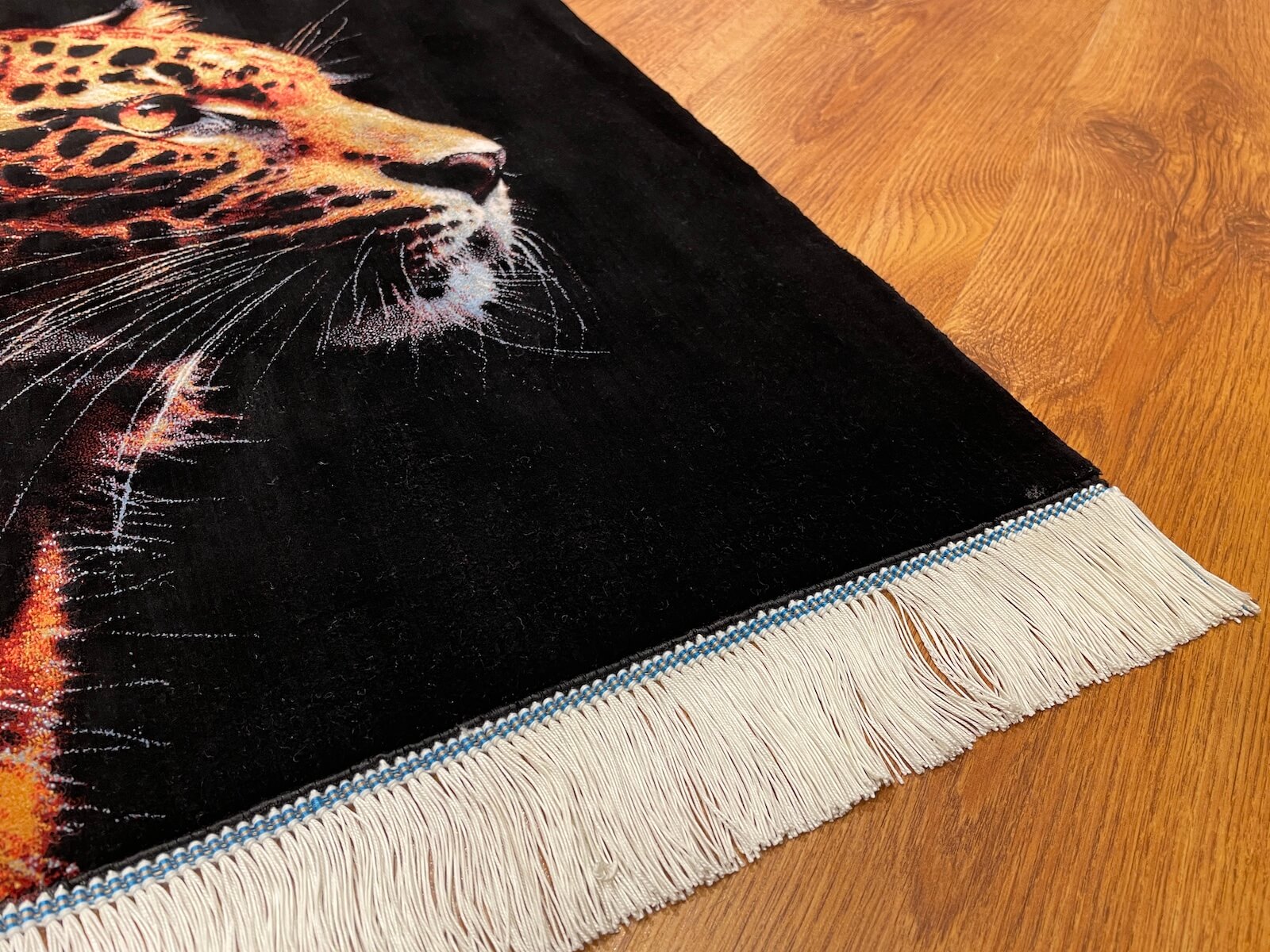 Leopar Desenli Tablo Bambu Halı