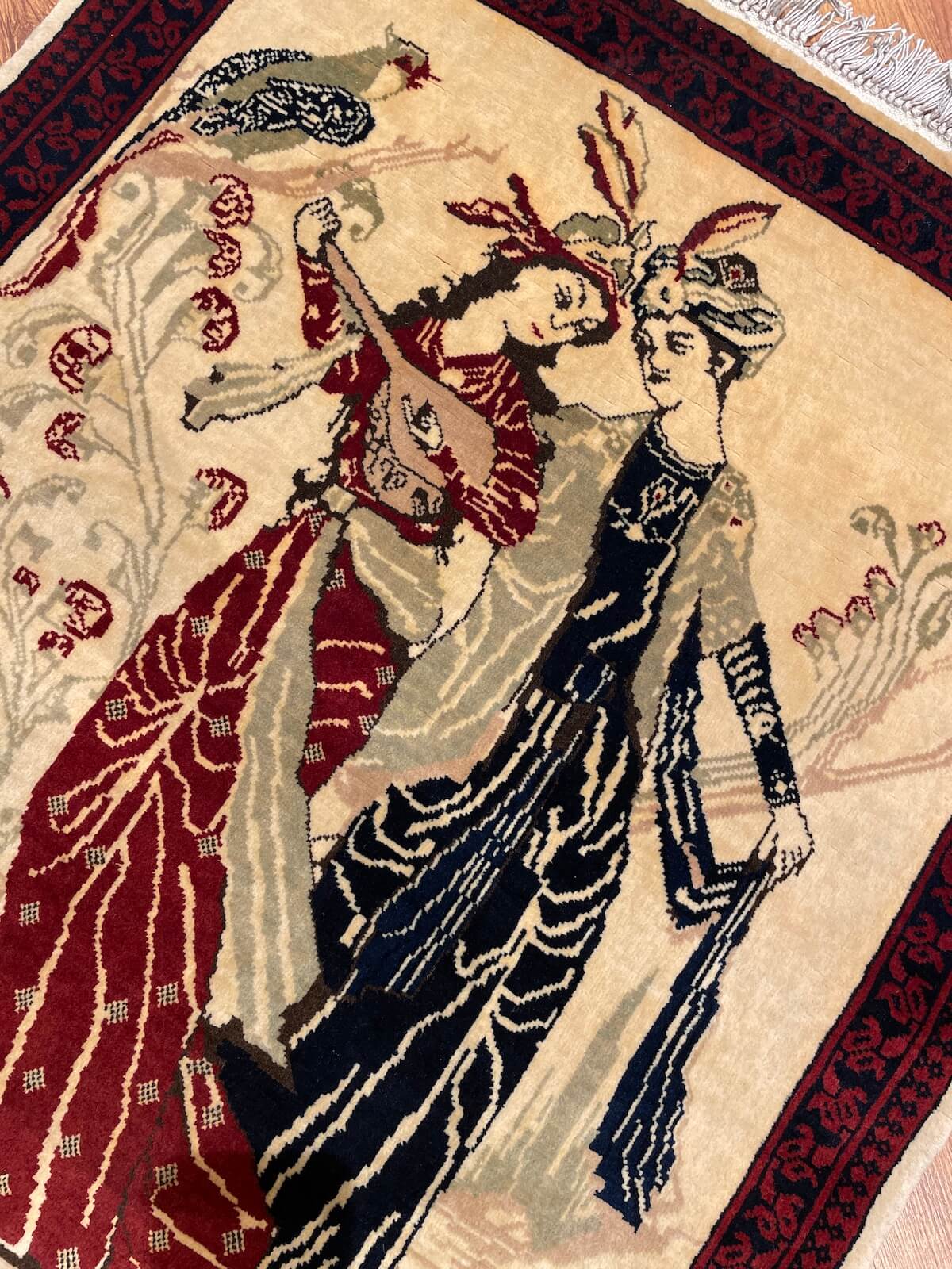 Leyla Mecnun Tablo El Dokuma Halı