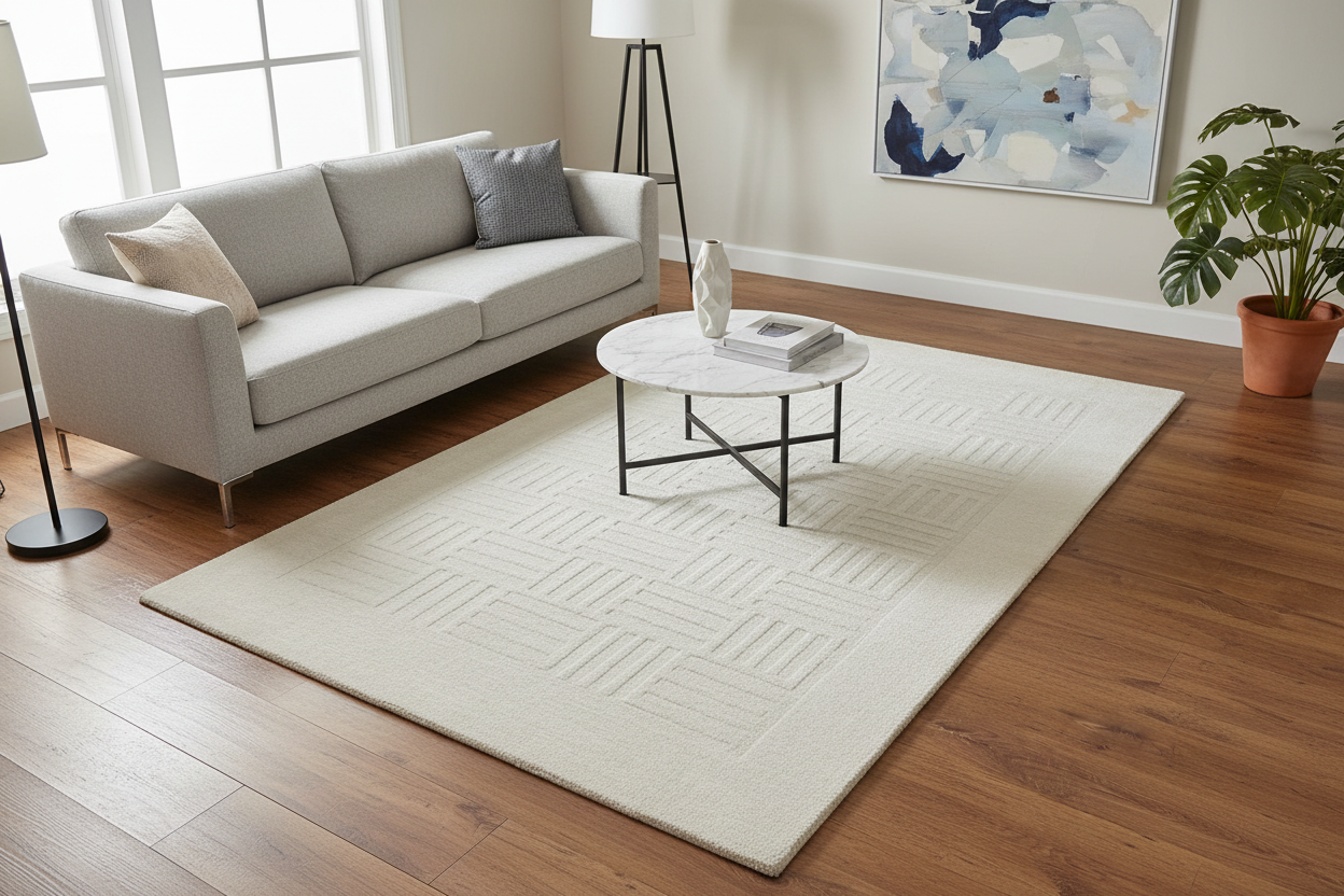 Lori El Dokuma Krem Yün Halı