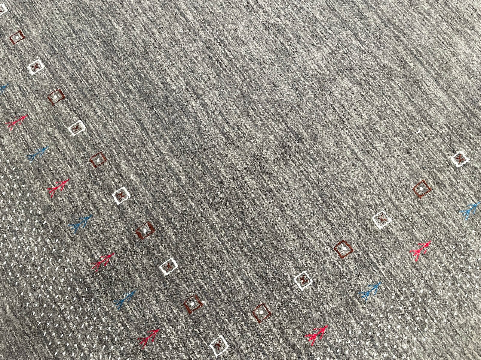 Lori El Dokuma Gri Yün Halı