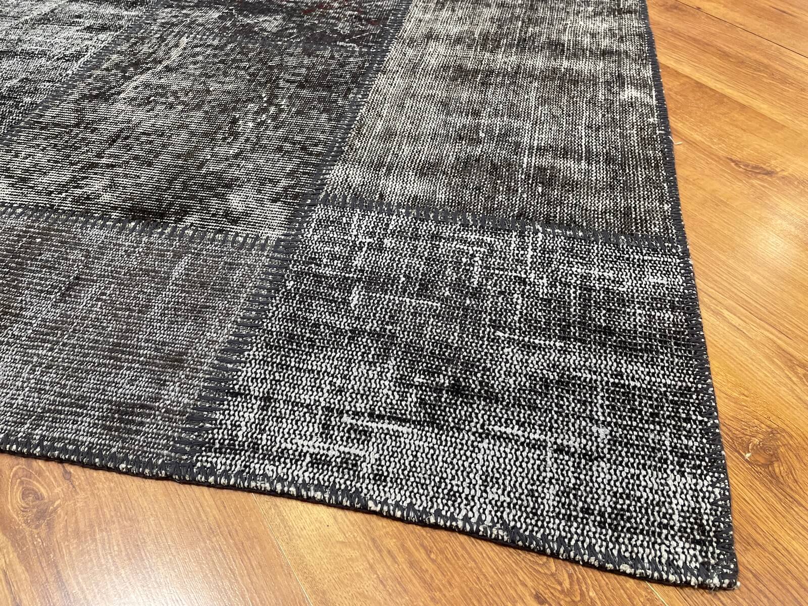 Patchwork Antrasit El Dokuma Halı