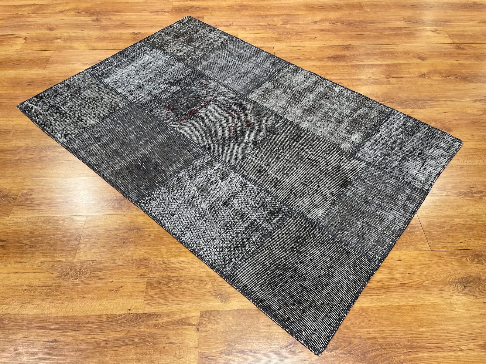 Patchwork Antrasit El Dokuma Halı