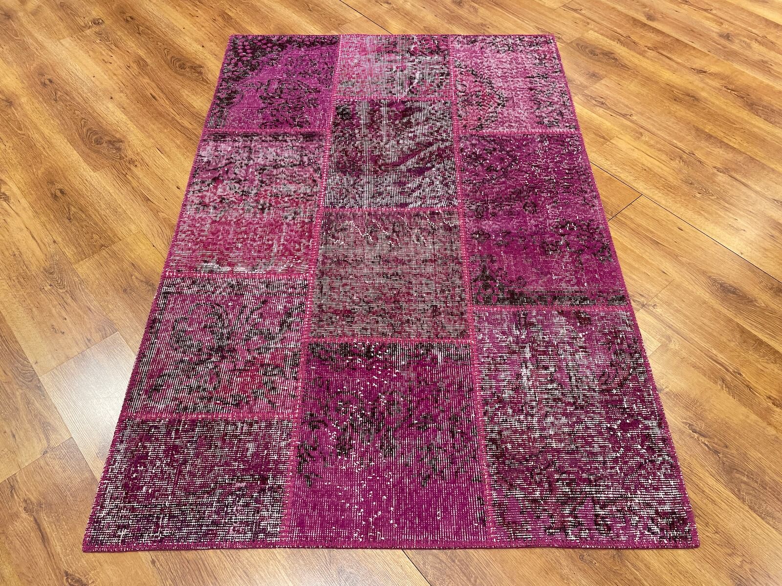 Patchwork Mor El Dokuma Halı