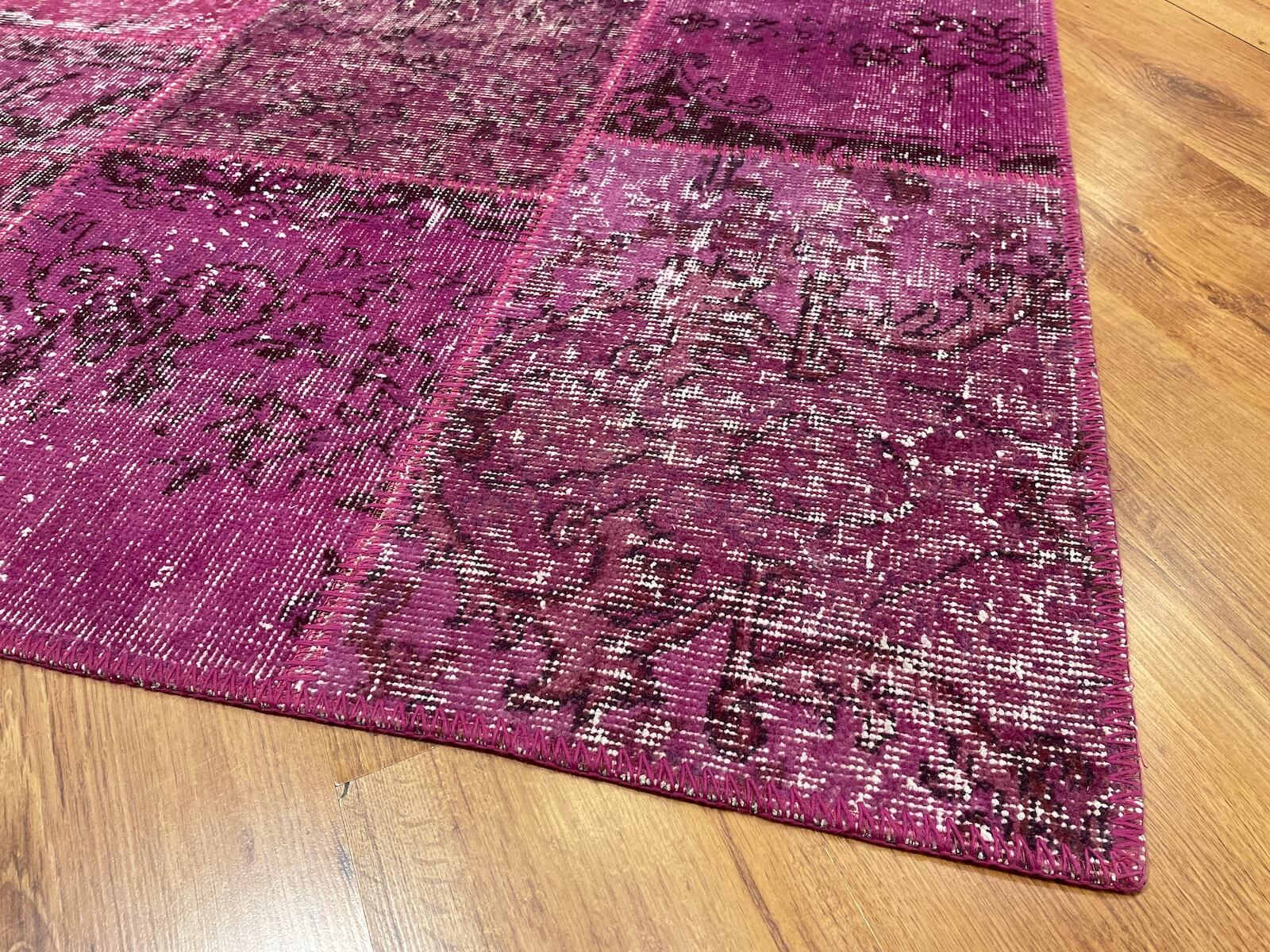 Patchwork Mor El Dokuma Halı