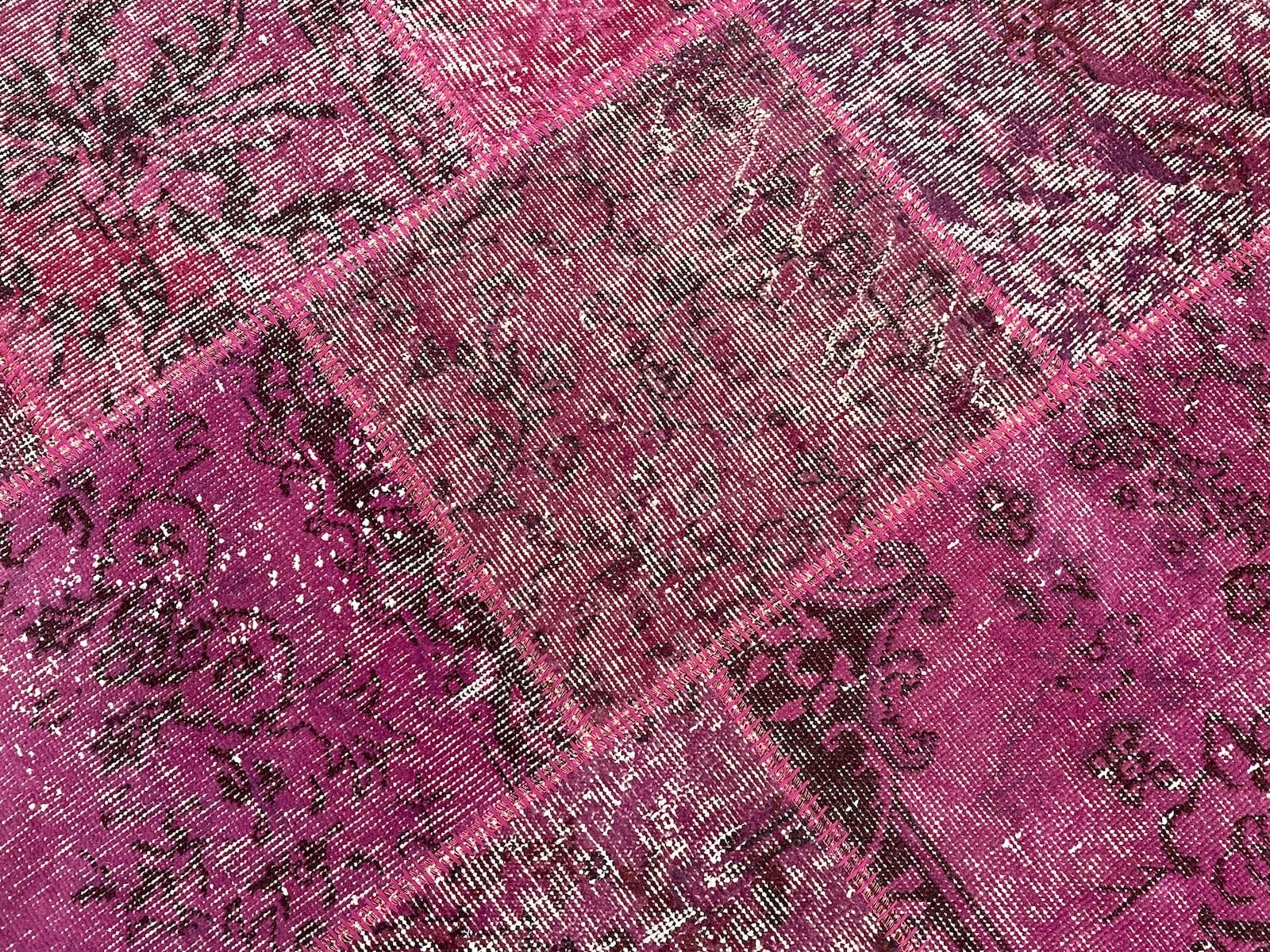 Patchwork Mor El Dokuma Halı