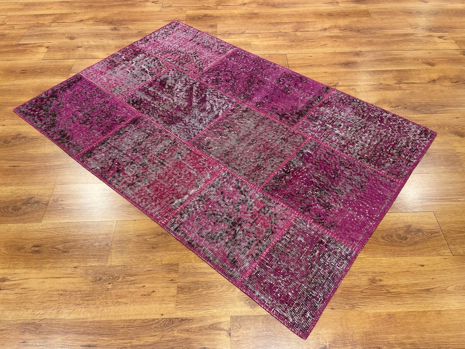 Patchwork Mor El Dokuma Halı