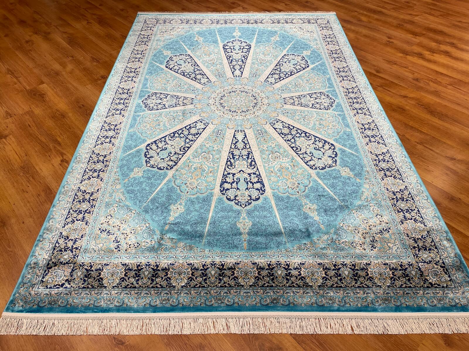 Quality Carpet Bambu Halı 39811D Türkuaz
