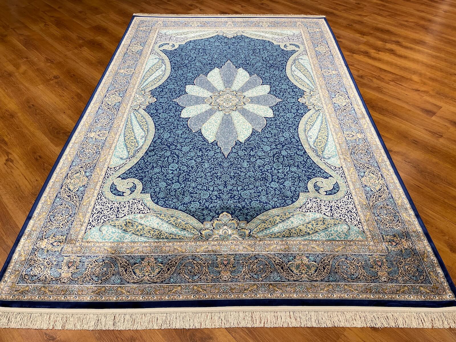 Quality Carpet Bambu Halı 40014B Navy