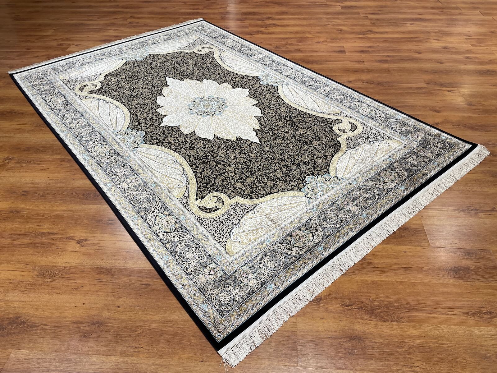 Quality Carpet Bambu Halı 40014E Navy