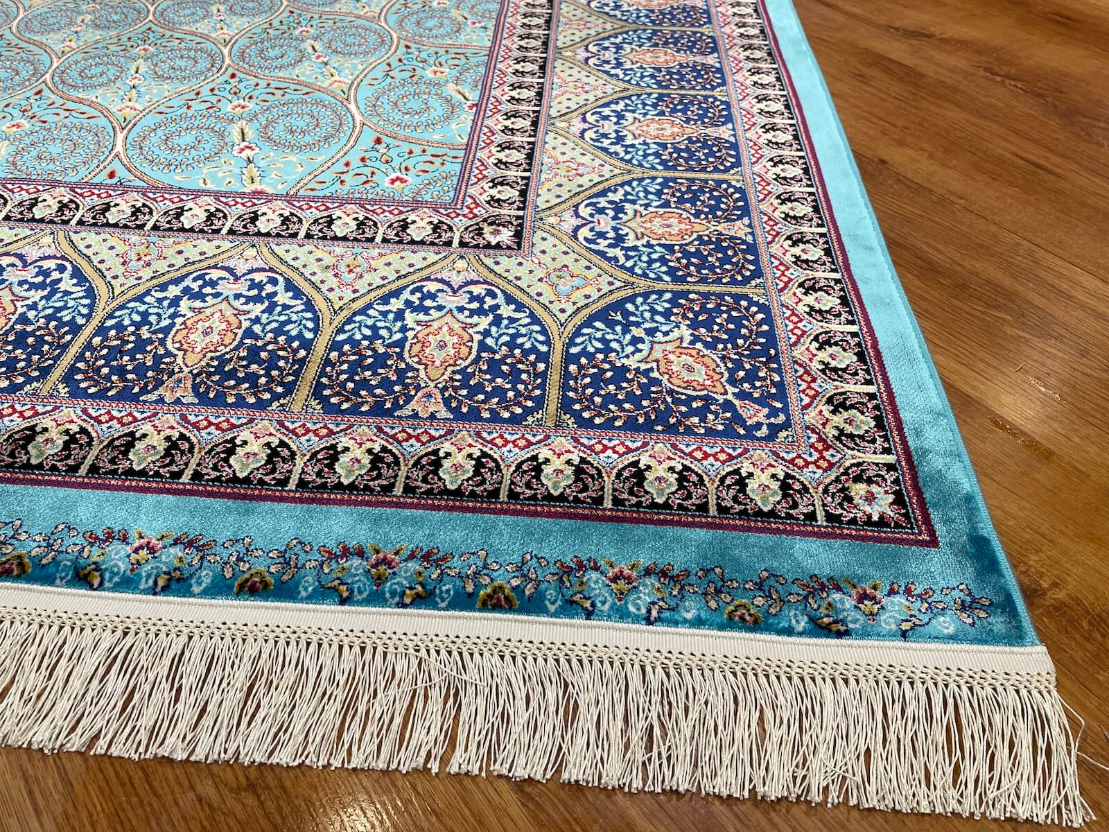 Quality Carpet Bambu Halı 40445A Türkuaz