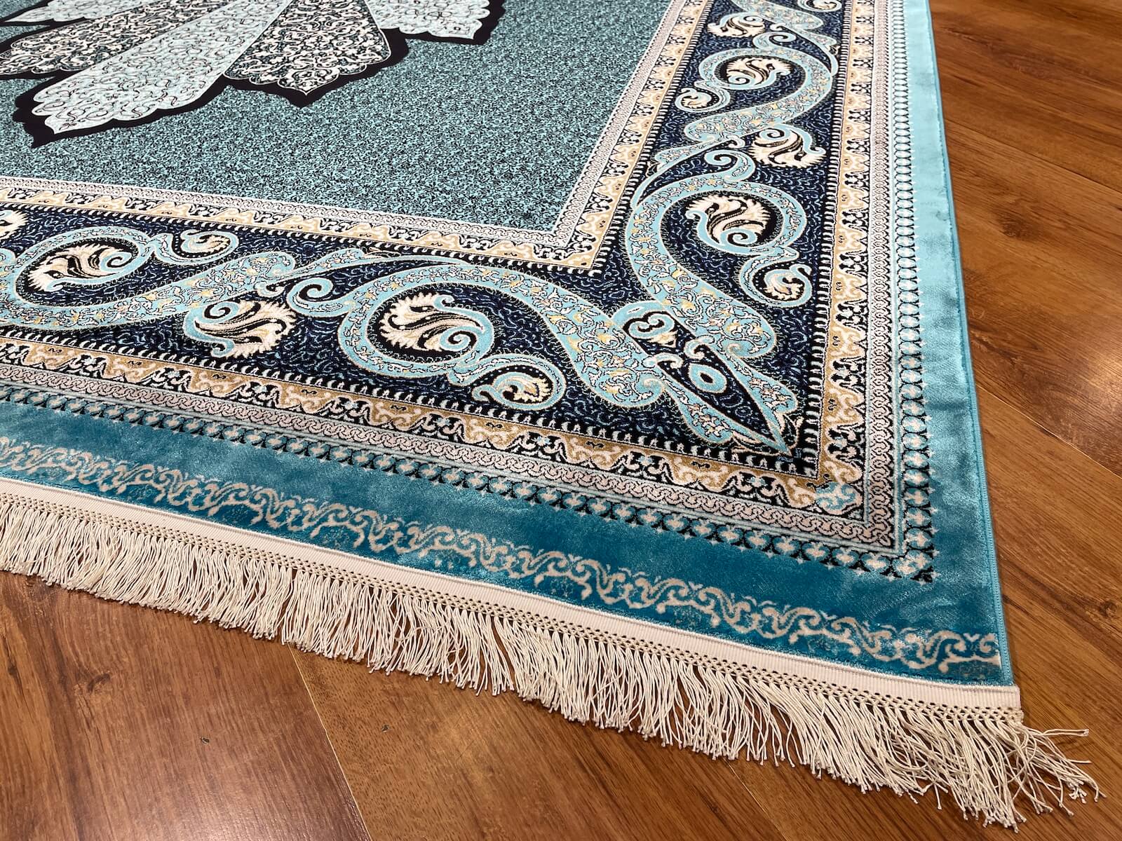 Quality Carpet Bambu Halı 40708A Türkuaz