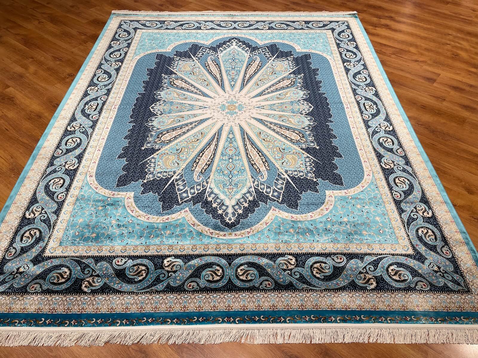 Quality Carpet Bambu Halı 52820A Türkuaz