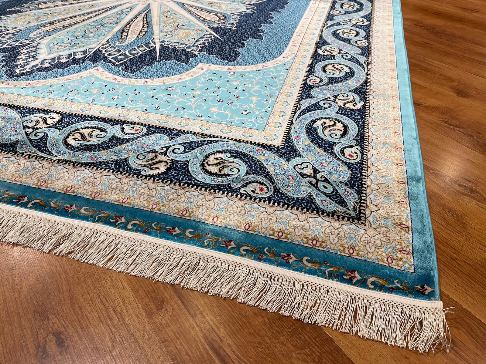 Quality Carpet Bambu Halı 52820A Türkuaz