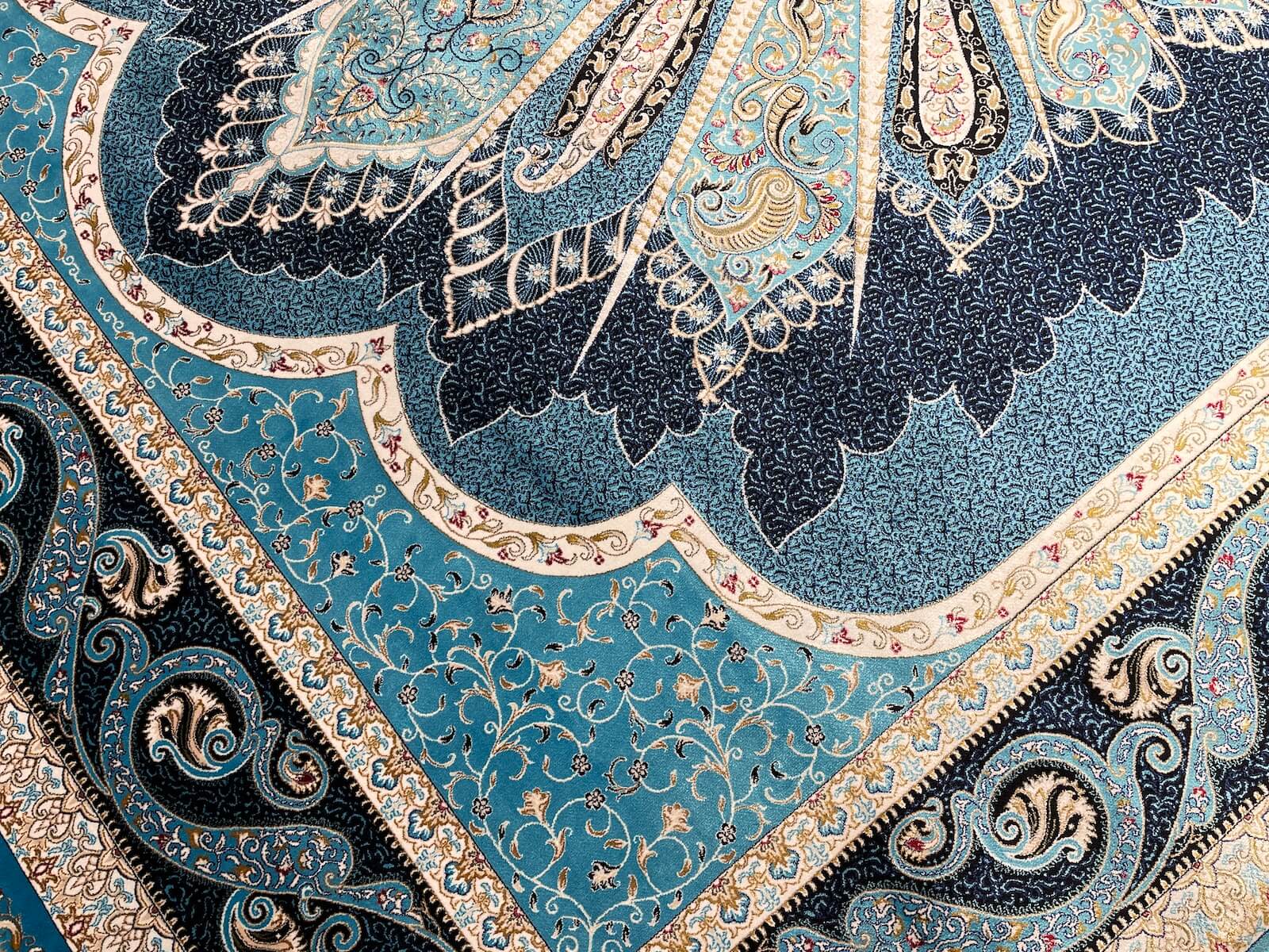 Quality Carpet Bambu Halı 52820A Türkuaz