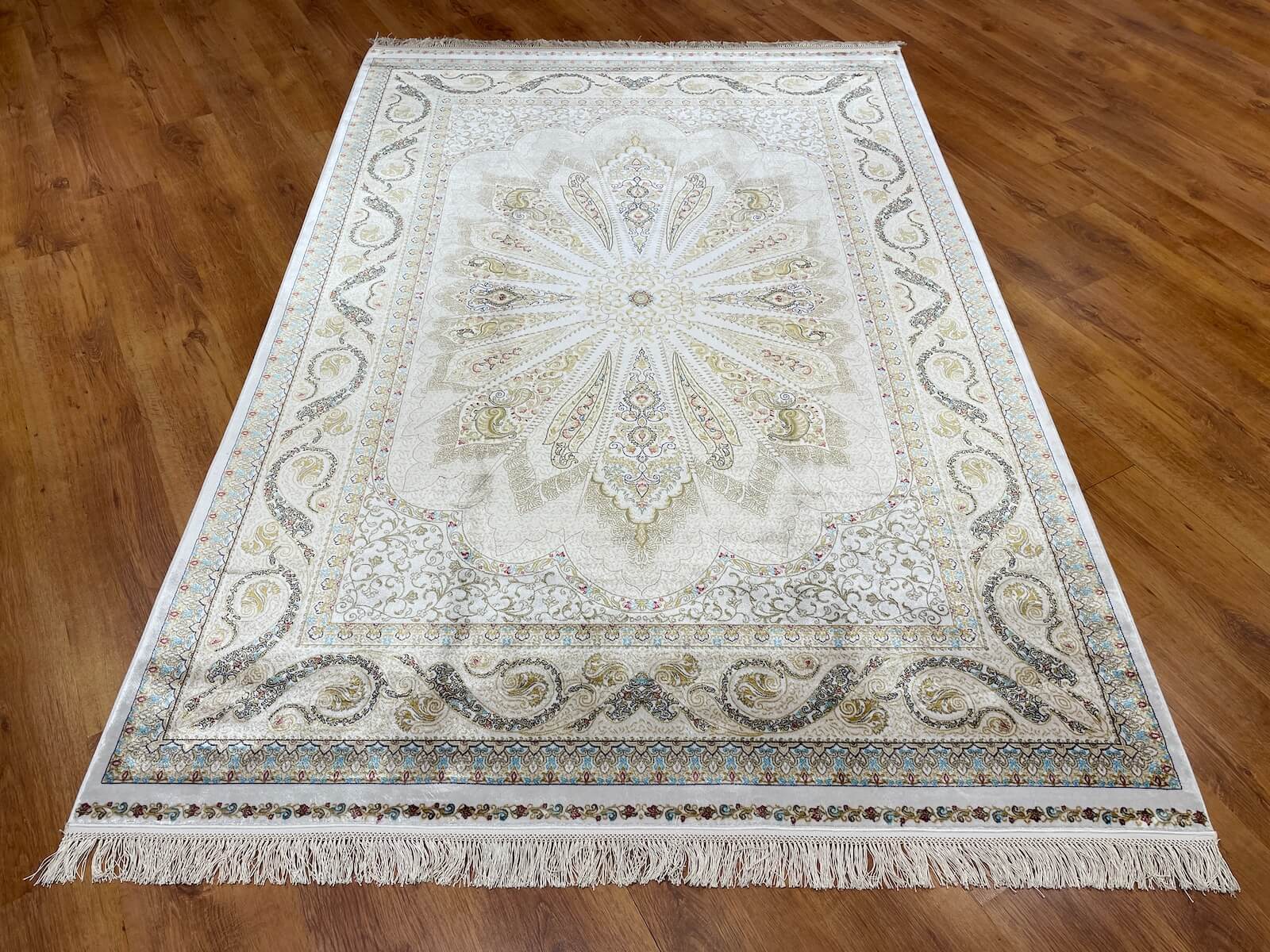 Quality Carpet Bambu Halı 52820A White