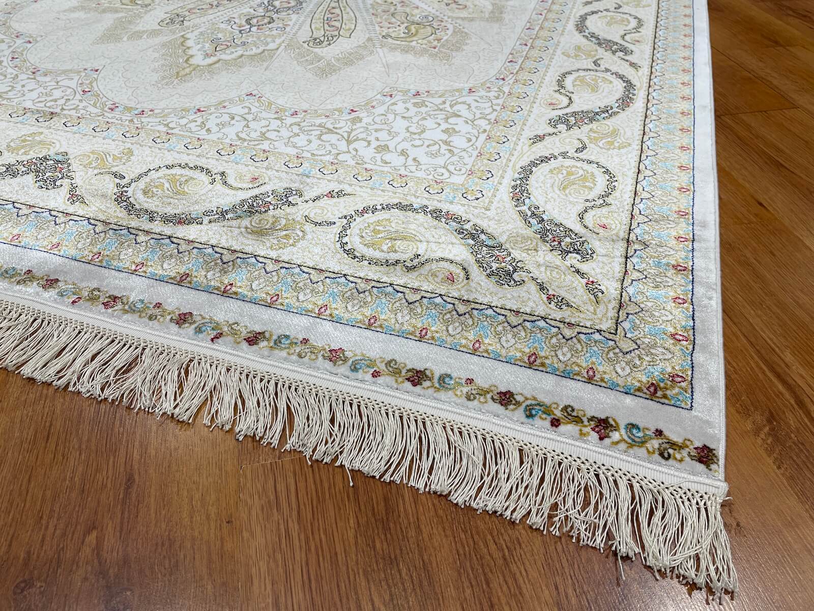 Quality Carpet Bambu Halı 52820A White