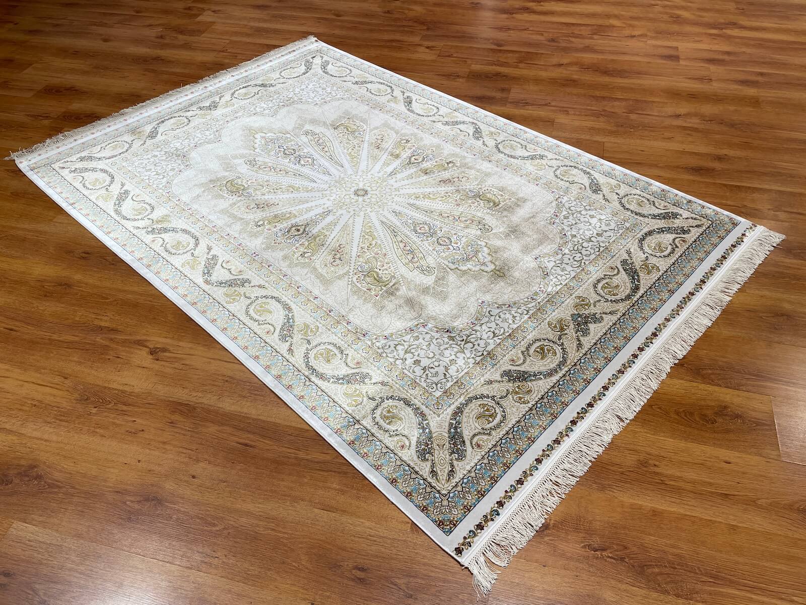 Quality Carpet Bambu Halı 52820A White
