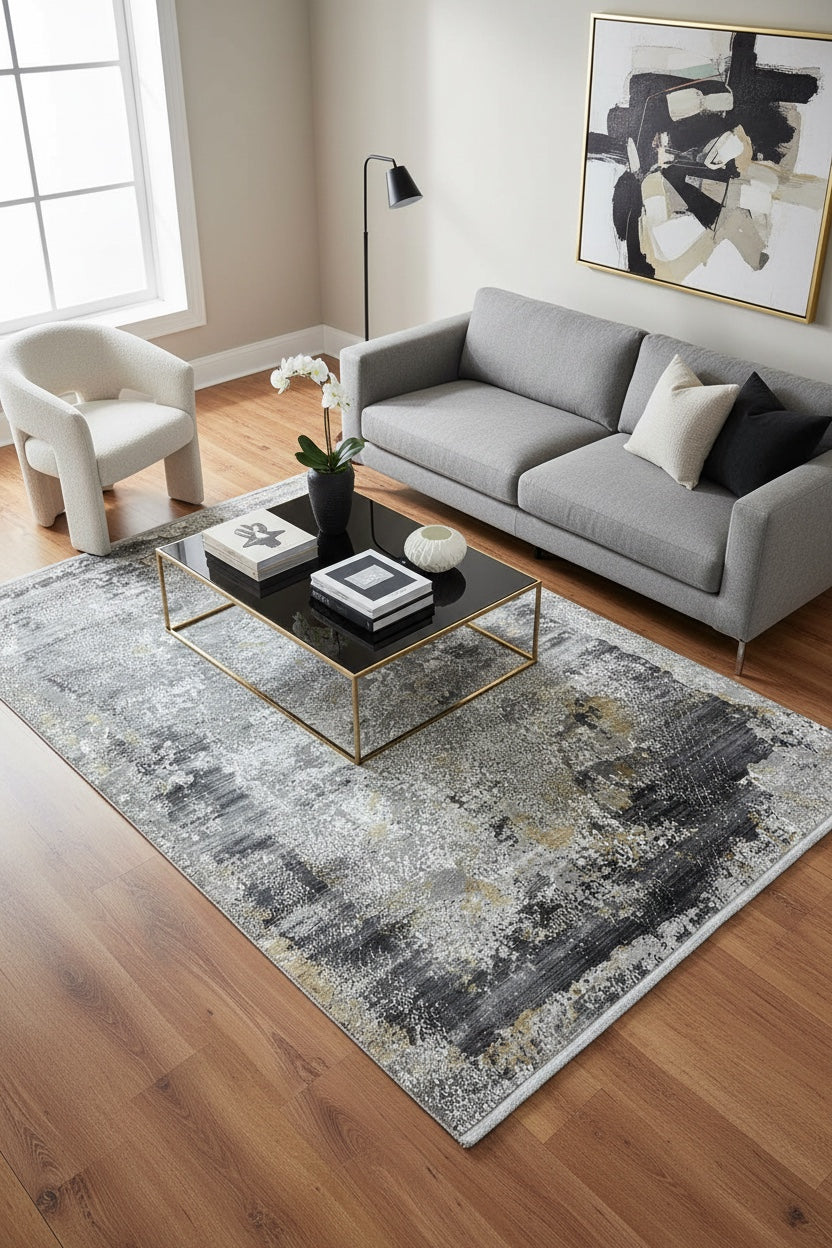 Quality Carpet Bambu Halı 5984A Grey Antrasit