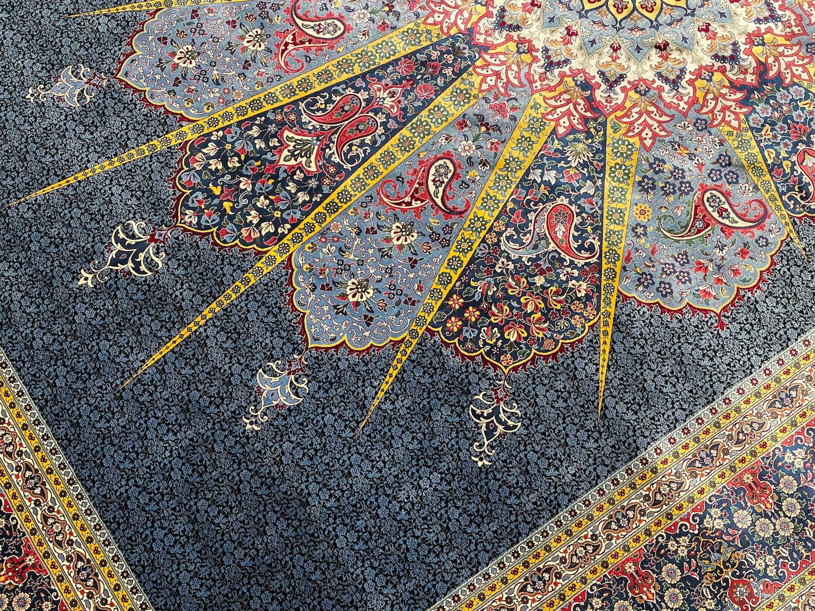 Quality Carpet Bambu Halı Kum Mavi