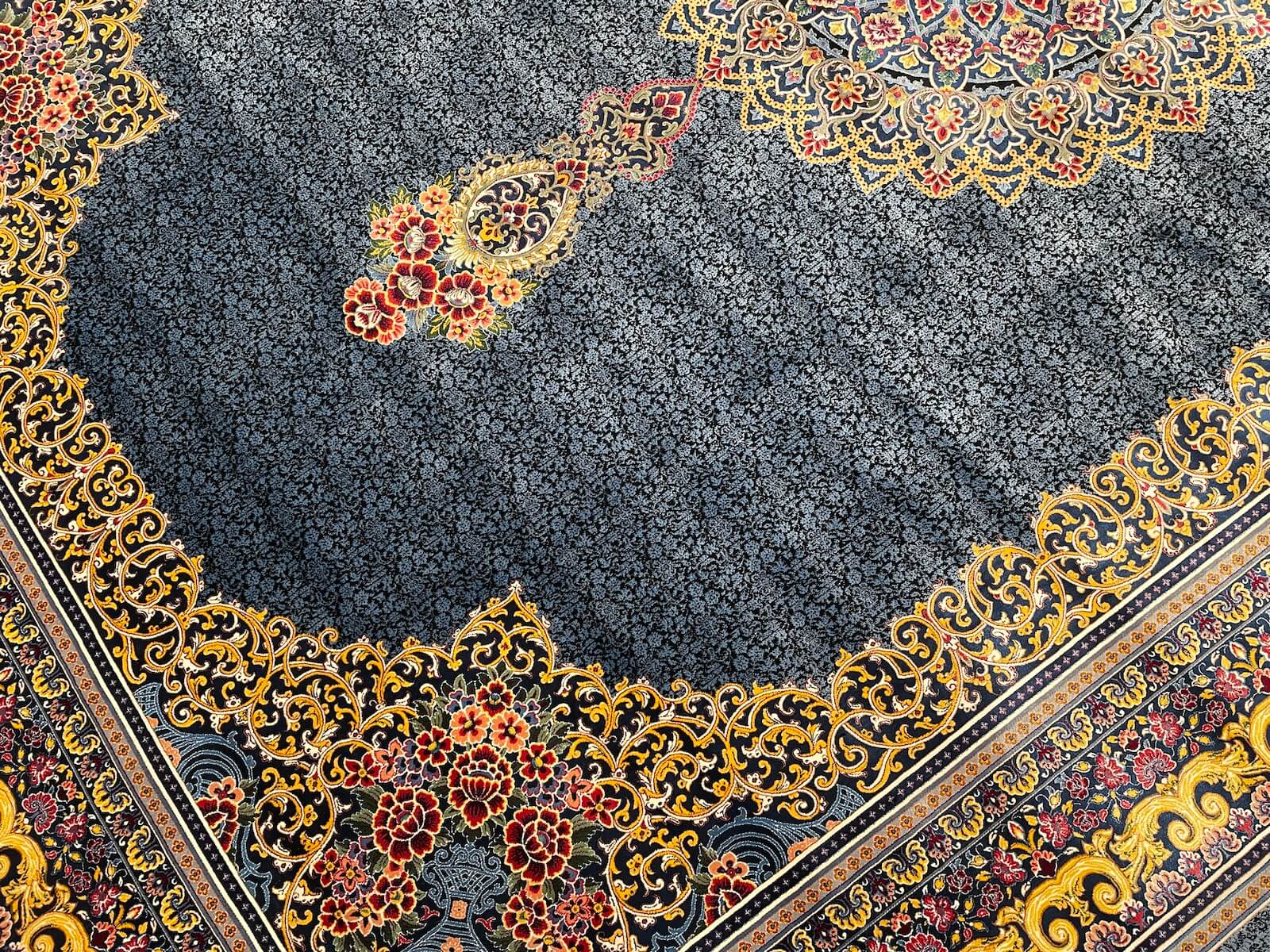 Quality Carpet Bambu Halı Kum Mavi
