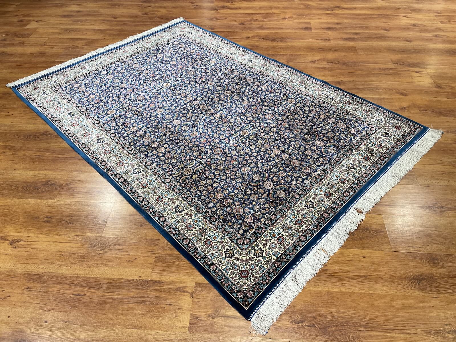 Quality Carpet Bambu Halı Kum Mavi