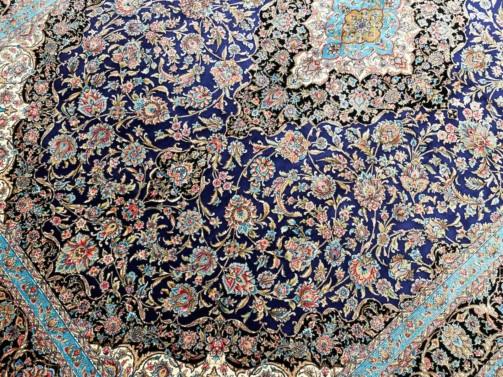 Quality Carpet Bambu Halı Kum Mavi
