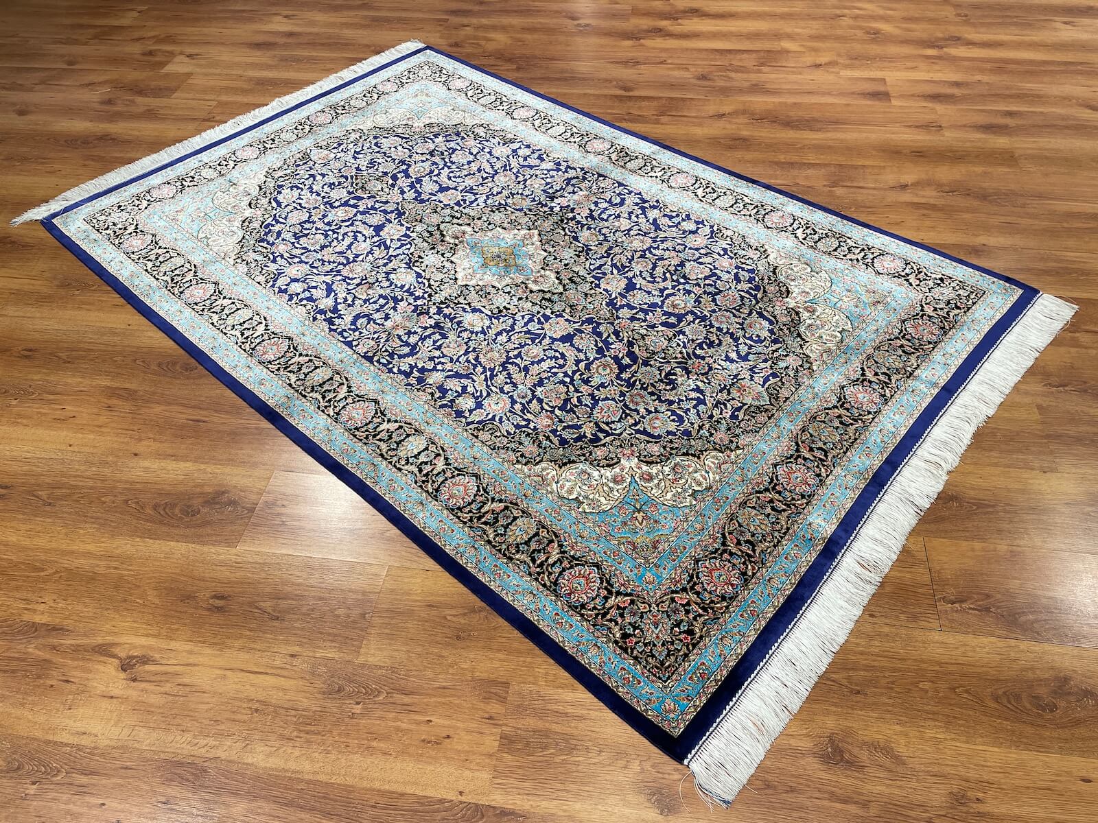 Quality Carpet Bambu Halı Qum Mavi