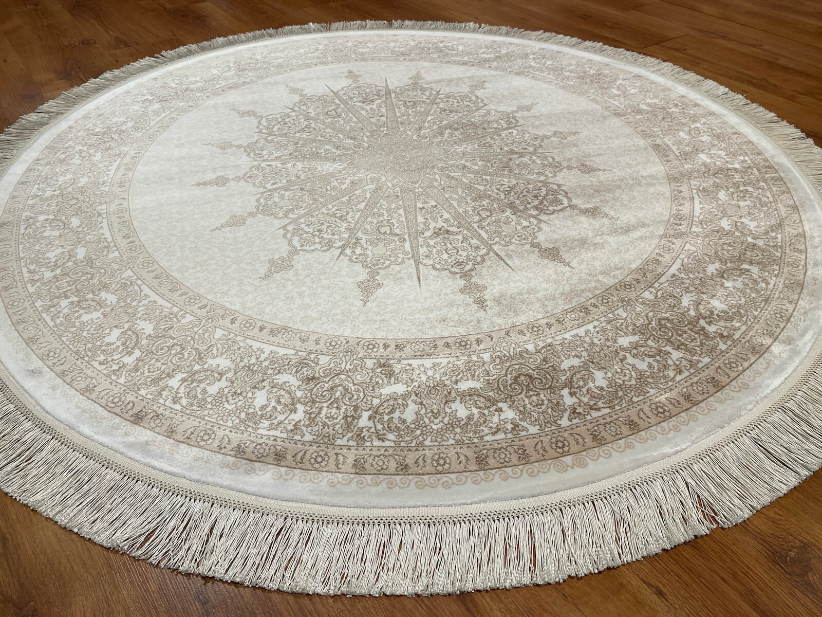 Quality Carpet Bambu Halı Yuvarlak 7544B