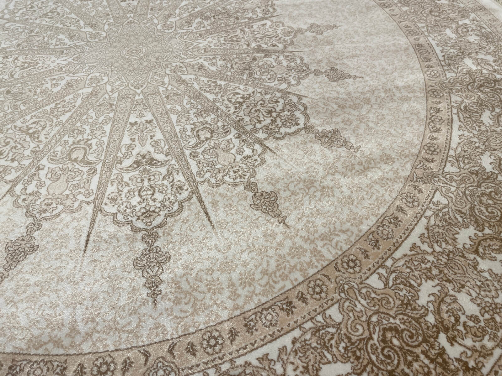 Quality Carpet Bambu Halı Yuvarlak 7544B