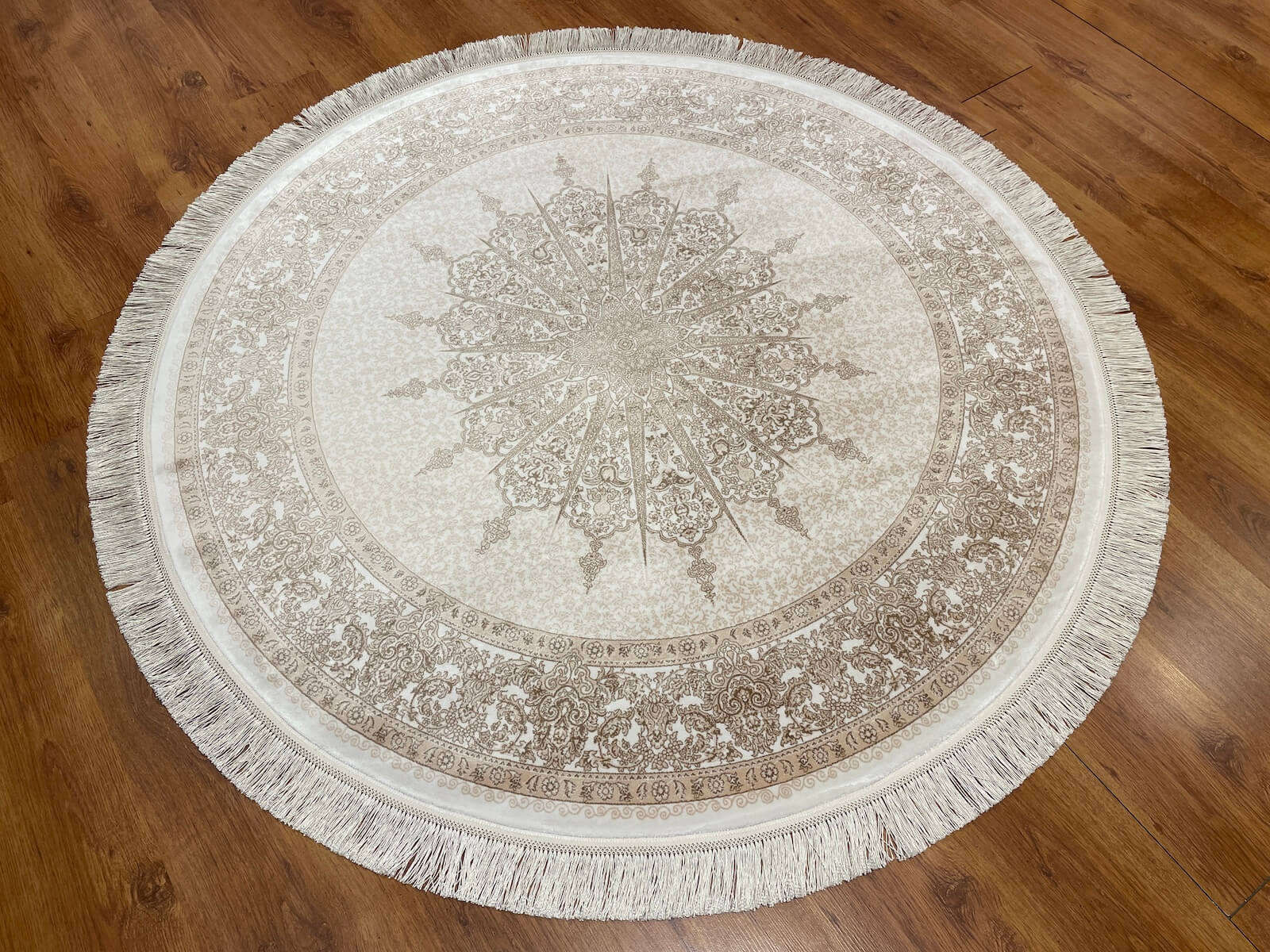 Quality Carpet Bambu Halı Yuvarlak 7544B