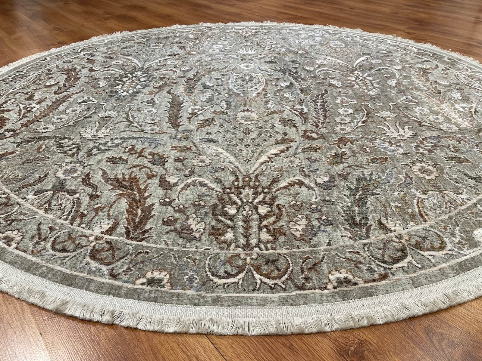 Quality Carpet Bambu Halı Yuvarlak 804 Bej