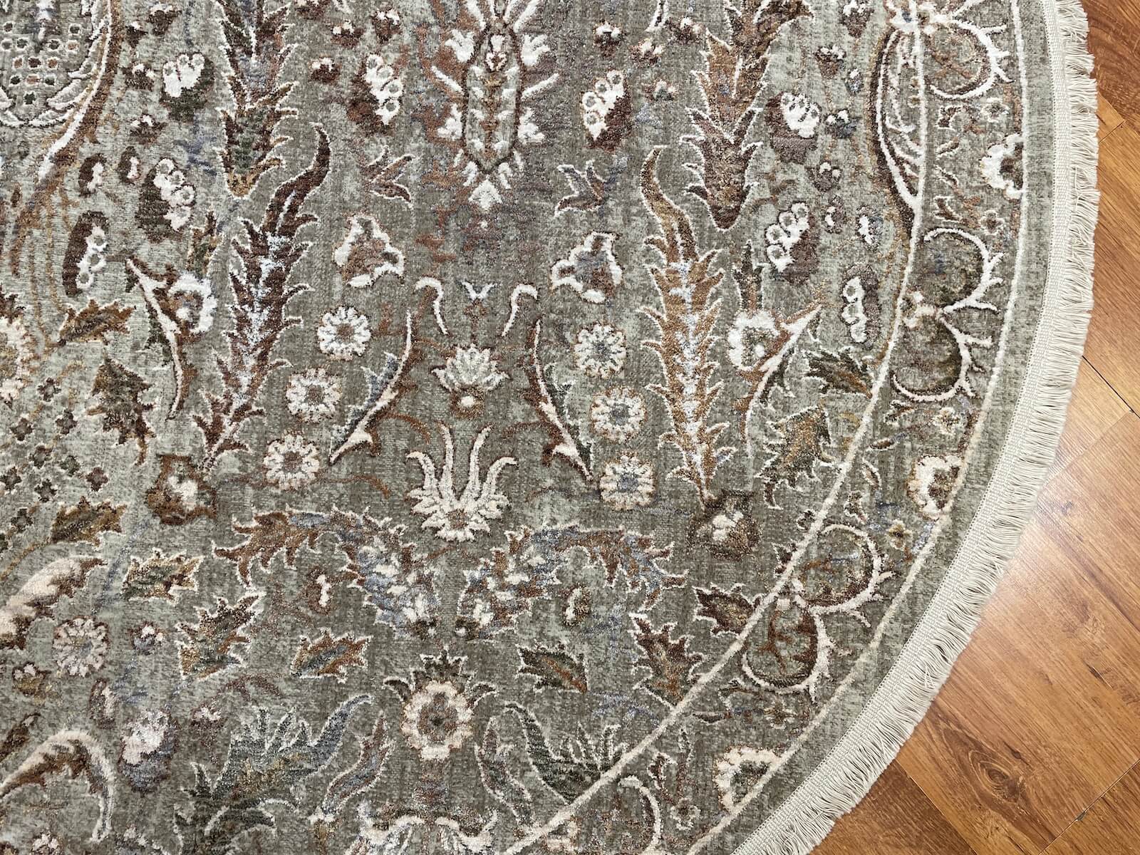 Quality Carpet Bambu Halı Yuvarlak 804 Bej