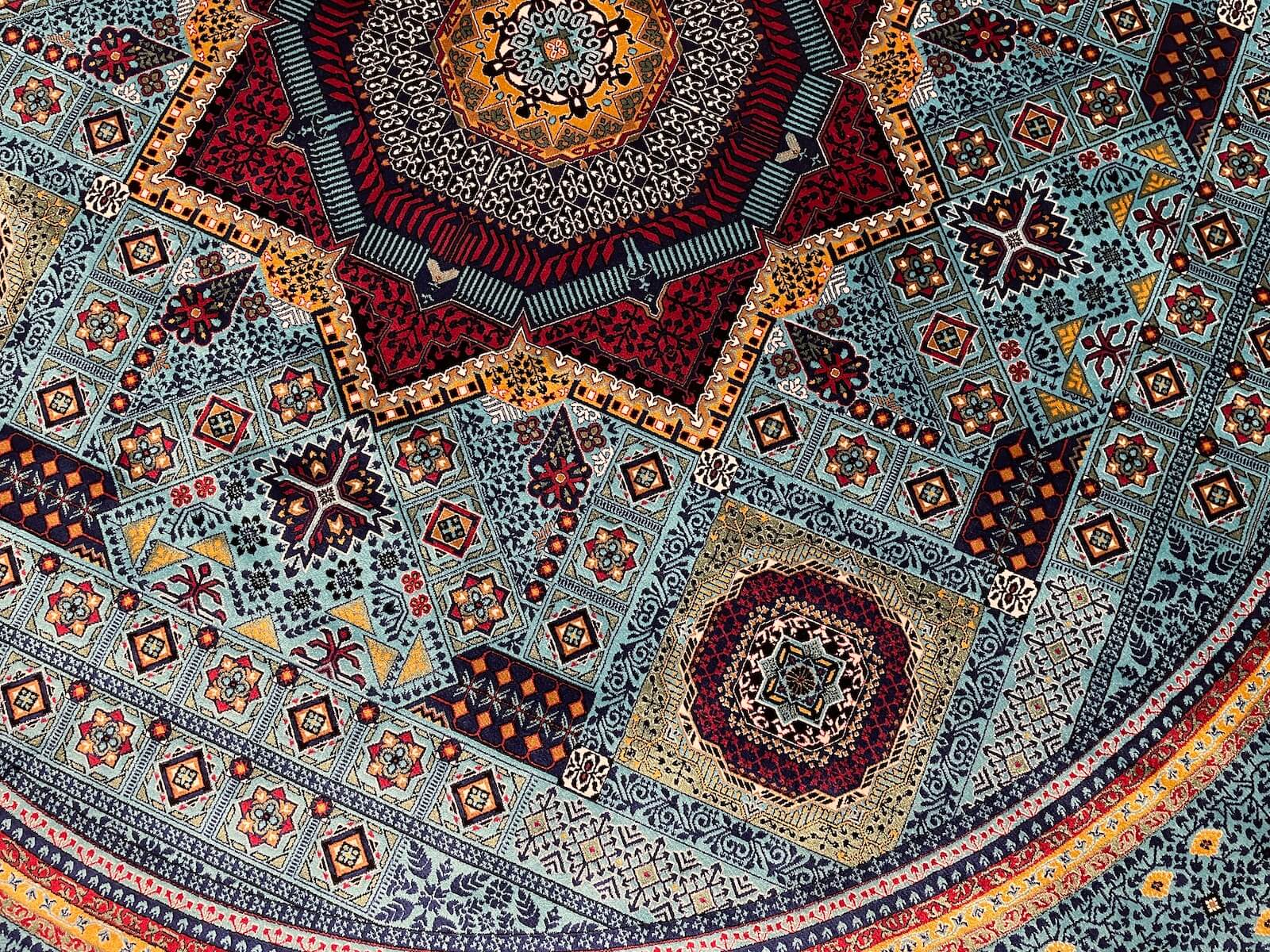 Quality Carpet Bambu Halı Yuvarlak 8141B